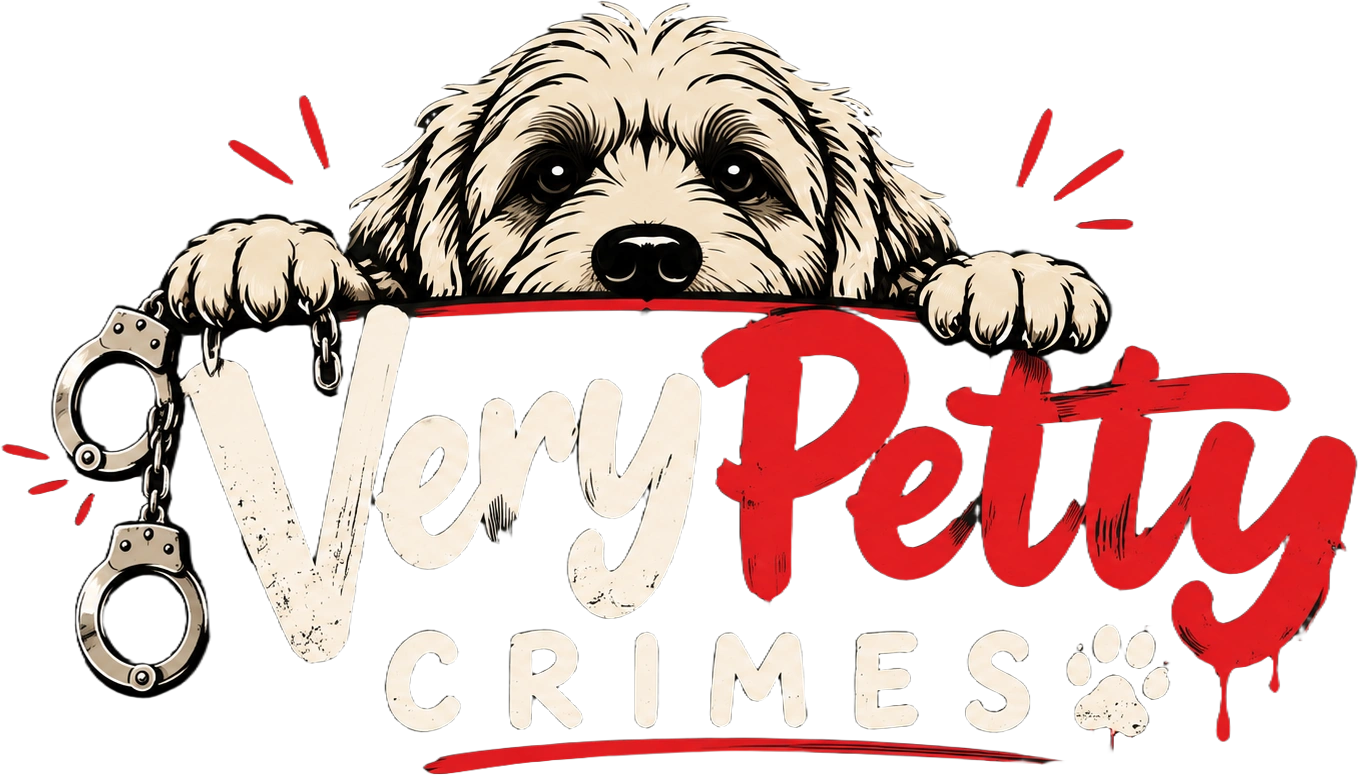 Very Petty Crimes dog logo