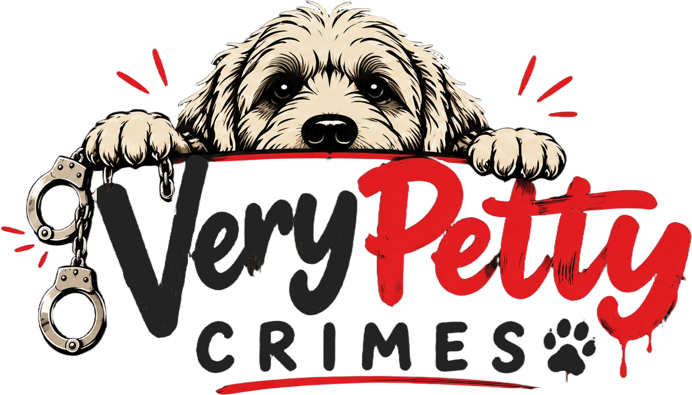 Very Petty Crimes dog logo